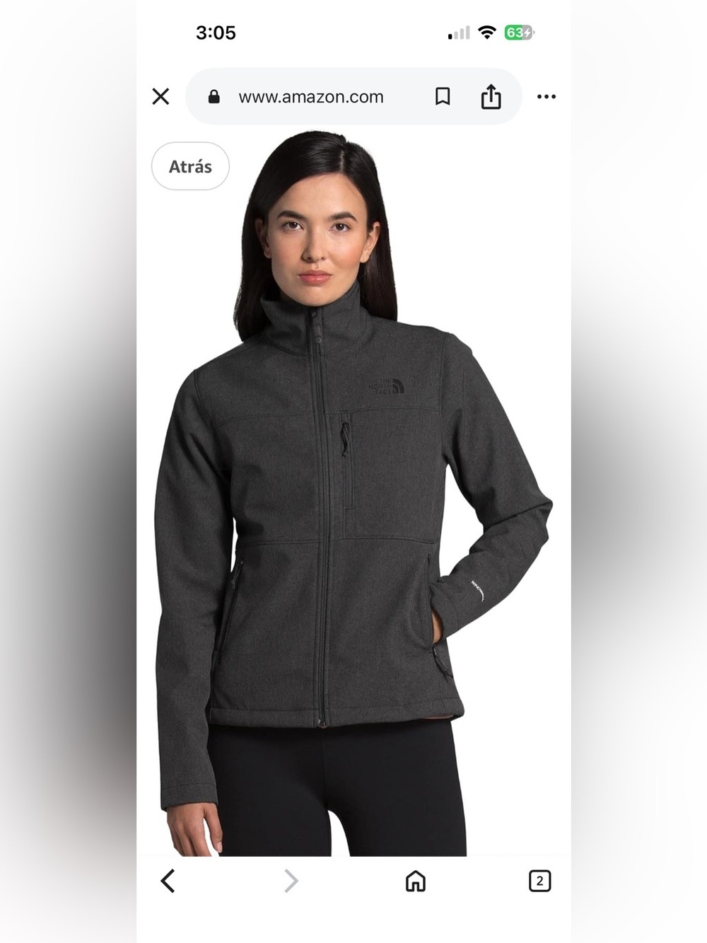 The North Face Women's Dark Gray Softshell Jacket